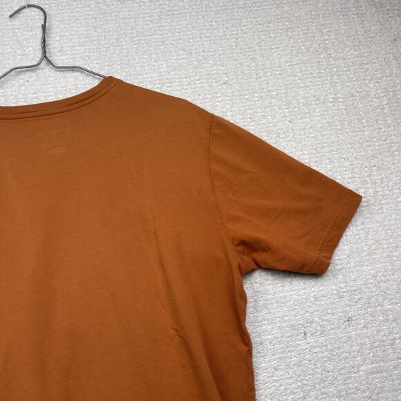 Merrell T-Shirt Mens Orange Short Sleeve Get Outside Outdoors Graphic Logo Read - Picture 13 of 15